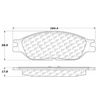 Centric Parts Posi-Quiet Ceramic Pad, 105.08030 105.08030